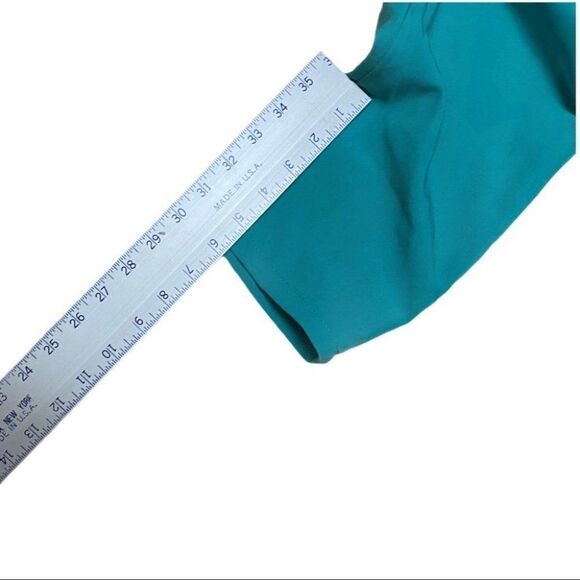 Tall Tailored Teal Ankle Pants Bright Bold Work Colored Fall Layer - Picture 6 of 9